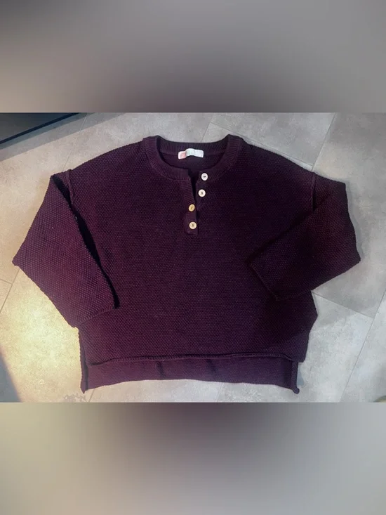 Free People Waffle Knit Henley Top - Picture 4 of 4